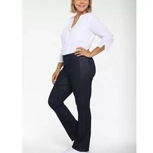 NYDJ Pull On Slim Bootcut Jeans Womens Petite 1X Langley Blue